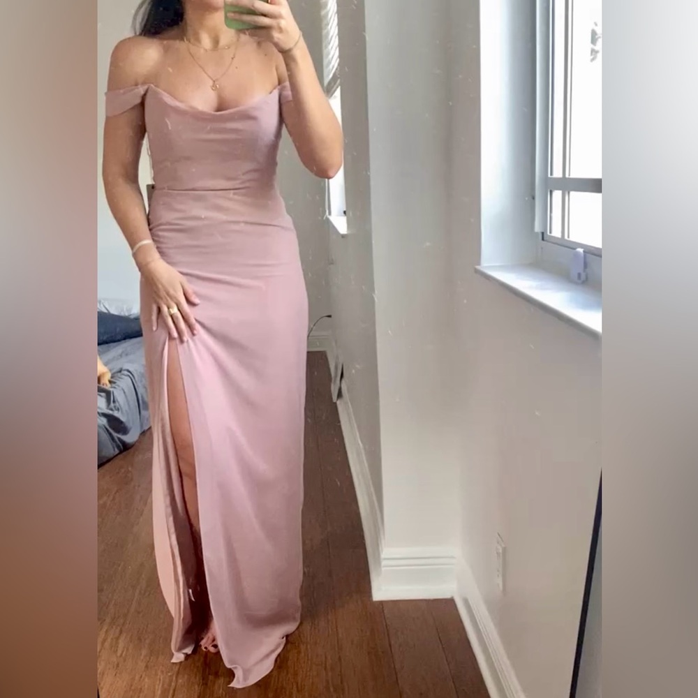 Jenny Yoo Strapless Blush Gown / Bridesmaids dress